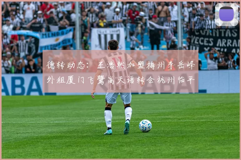 德转动态：王浩然加盟梅州李岳峰外租厦门飞鹭高天语转会杭州临平吴越